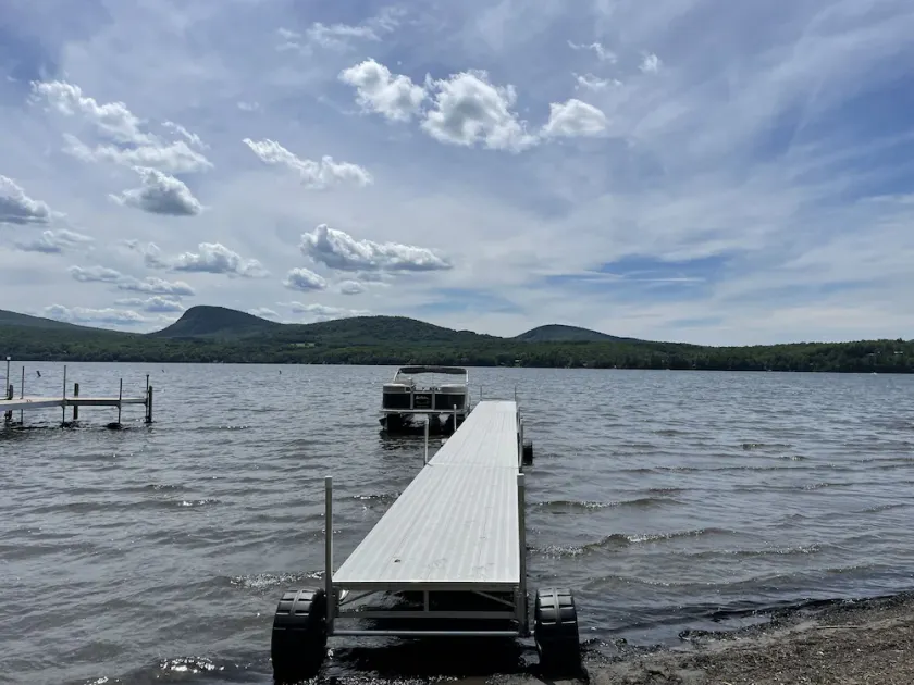 Lake Willoughby Views and access.  Boat Dock and Beach  Wood fired hot tub - Image 1