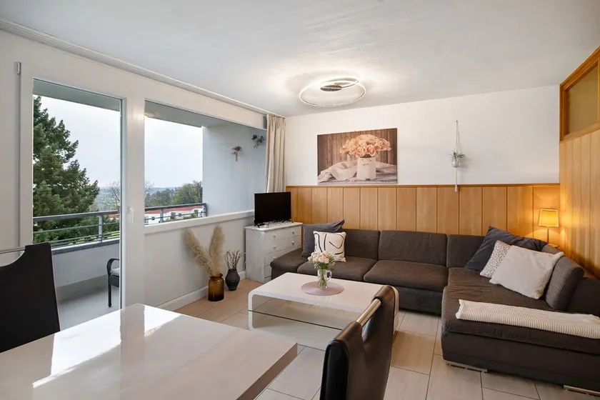 Appartamento 'Ferienwohnung Alpensicht' con vista sul lago, giardino in comune e Wi-Fi - Image 1