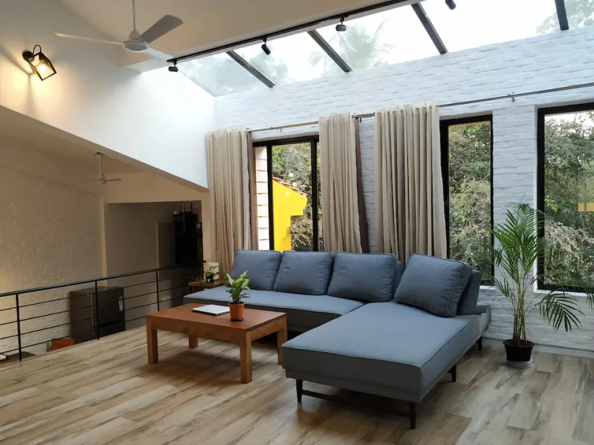 Modern 2BR Skylit Penthouse w/ Open Pvt Terrace. 7 mins walk to Vagator Beach - Image 1