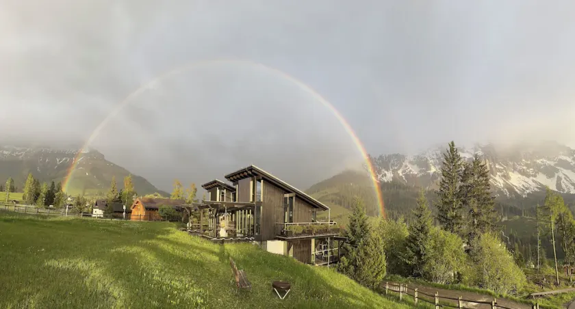 Architect's house Karersee, view of rose garden, Latemar and western Alps - Image 1