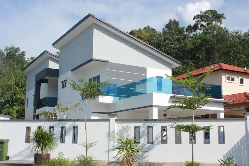 Villa, Hot & Cold water supply, durian, palm garden park, waterfall, hot spring - Image 1