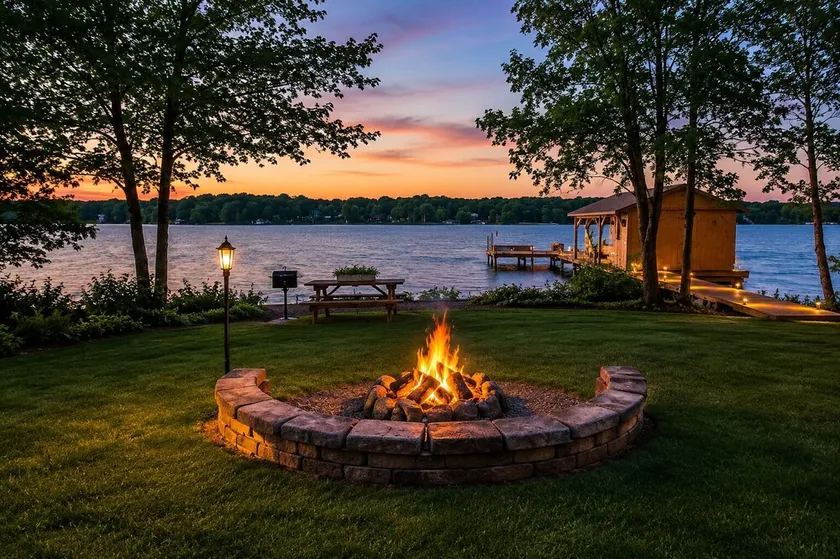 Enchanting lakefront oasis with fire pit, generous patio, dock, & amazing views - Image 1