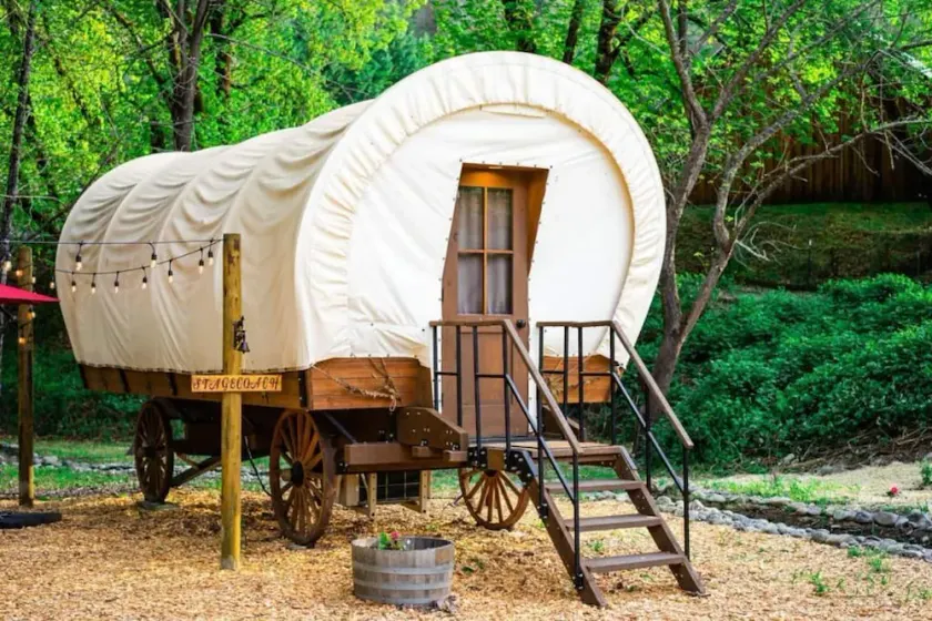 Enchanted Conestoga Wagon on the Applegate River - Image 1