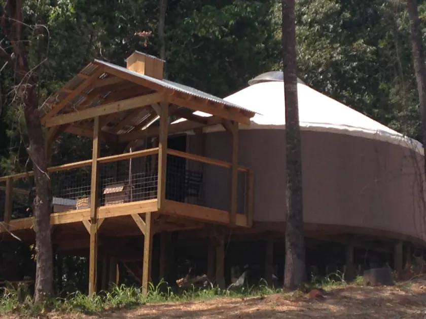 Tan Yurt On Beautiful Logan Martin Lake. Located in Clear Creek Cove RV Resort. - Image 1