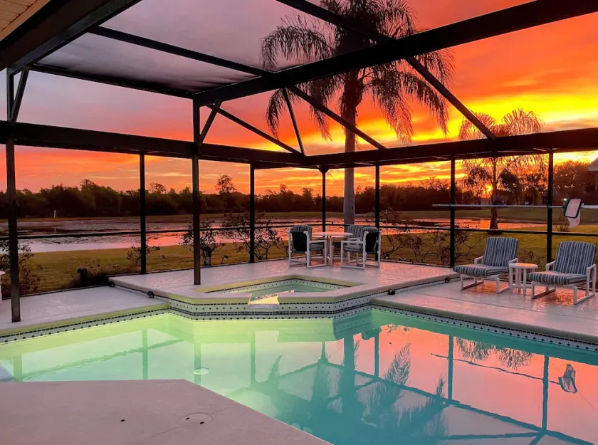 Peaceful Lakeside Pool Villa w/ Star Wars Games Room Near Disney  - Image 1