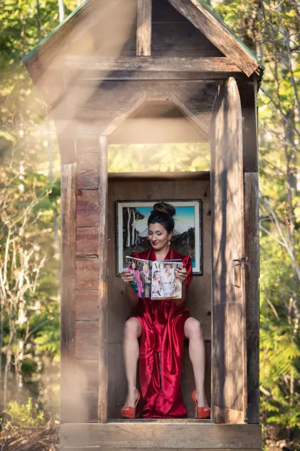Violet Cabin at Tin Poppy: Off-Grid Glamping + Private Sauna near Salmon Arm, BC - Image 1