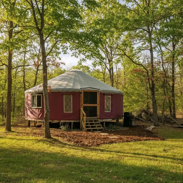 Private Luxury Yurt 20 Wooded Acres Pet-Friendly - Image 1