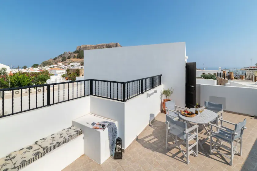 Lindos Olive Suite - luxury apartment with private roof terrace and seaview - Image 1