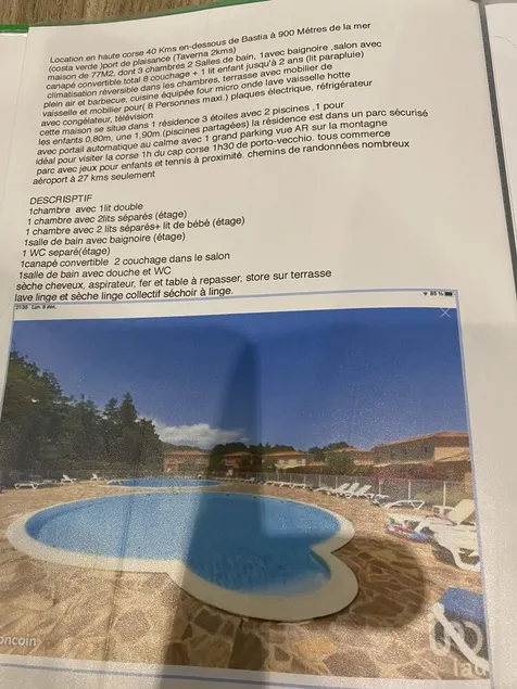 Vacation rental in Corsica near Bastia, Haute-Corse, 900 meters from the sea, with a swimming pool and sleeping arrangements for 8. - Image 1