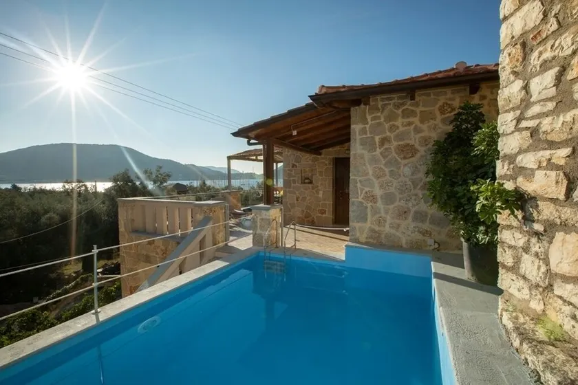 Watch the sunrise over the bay comfortable apartment with private pool, Nidri - Image 1