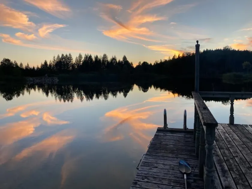 Unique secluded Log Cabin on Private Spring fed lake - Image 1