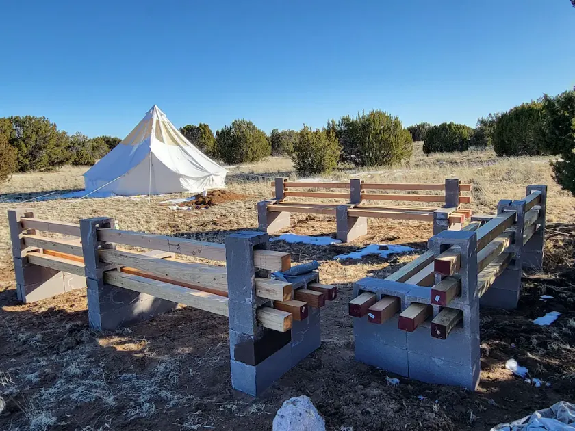 Naturistic Bell Tent with Firepit Overlooking the Mountains! - Image 1