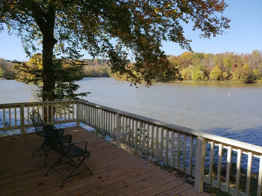 The Point is a waterfront rental with covered boat dock at Rocky Point Indiana - Image 1