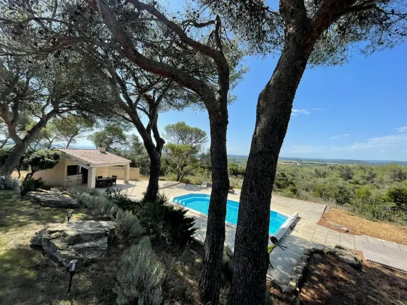 Moderne villa - 5 soveværelser, i Uchaux landsby - privat pool & fantastisk udsigt - Image 1