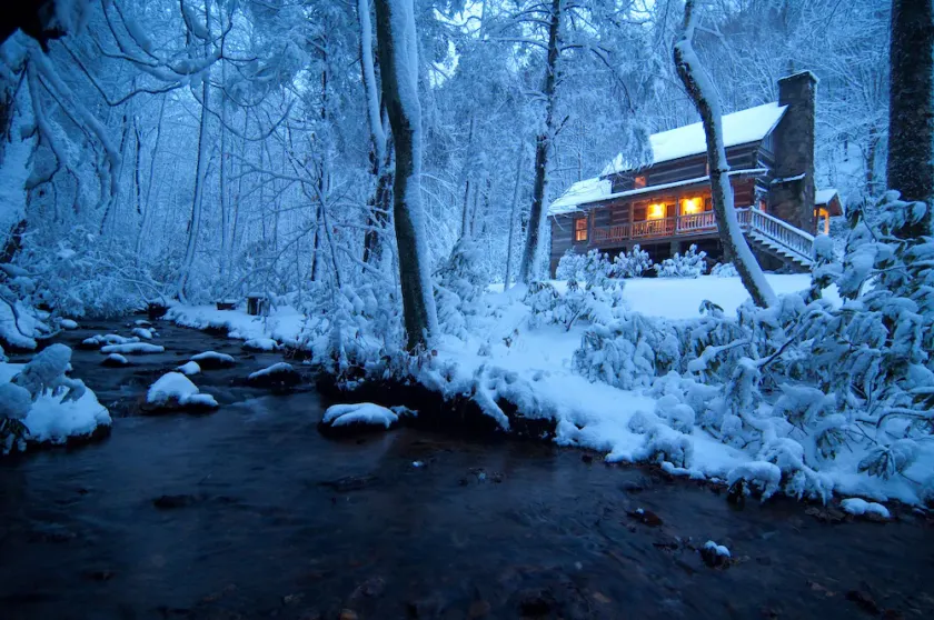 Sleepy Creek-Antique Log Cabin/4 Acre/Bold Stream/Near Boone and BR Pkwy/Firepit - Image 1