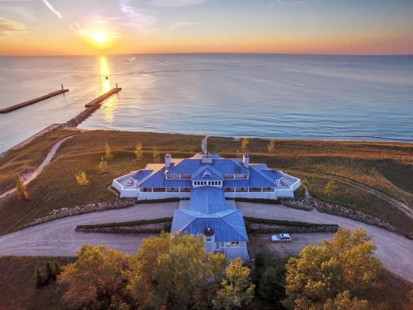 Lake Michigan beach home. Saugatuck. Heated pool, hot tub, 8 bedrooms. 9 baths.  - Image 1