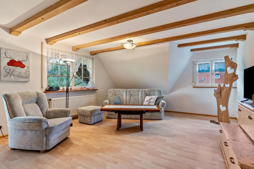 Holiday flat \"DG\", 85sqm, 2 bedrooms, max. 5 persons with panoramic view of nature - Image 1