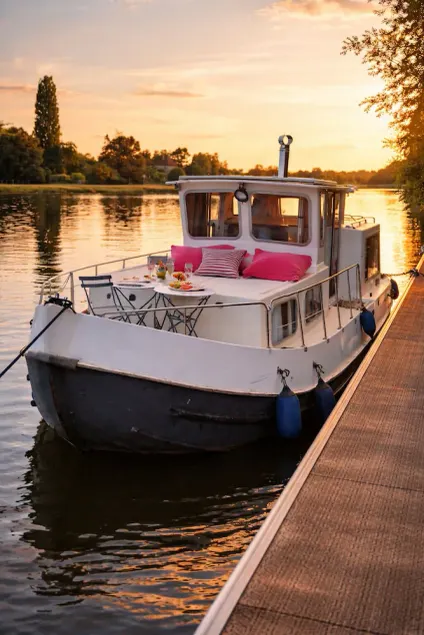 Riverboat with dockside terrace or navigation option WITHOUT PERMIT - Image 1