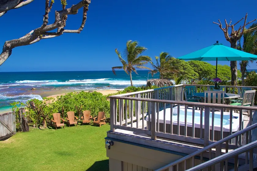 * Beachfront Luxury Home in Haena in der Nähe von Tunnels Strand TVNCU-1214 - Image 1