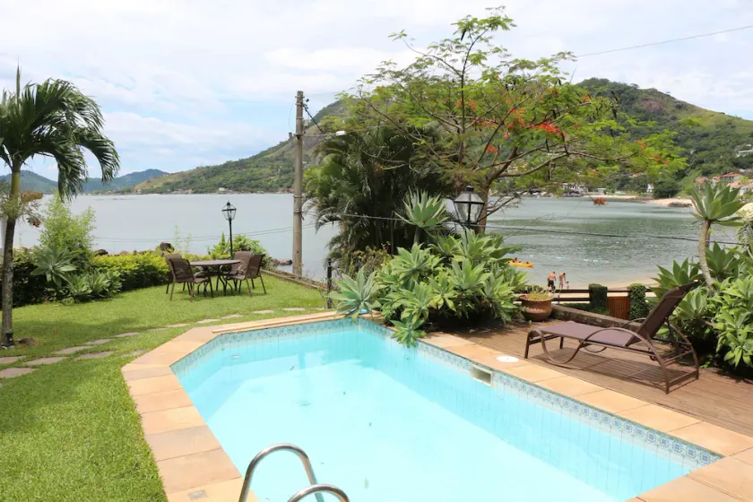 Beautiful beachfront house with pool and barbecue area - Image 1