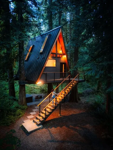 The Treeframe Cabin- Hot Tub + Sauna + Cold Plunge - Image 1