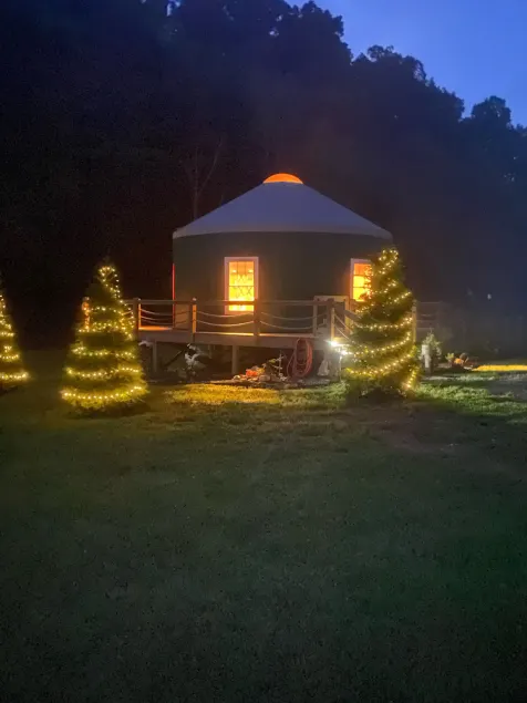 Magical Riverside Yurt, hot tub & the BRPW, pet friendly near Floyd, Va - Image 1