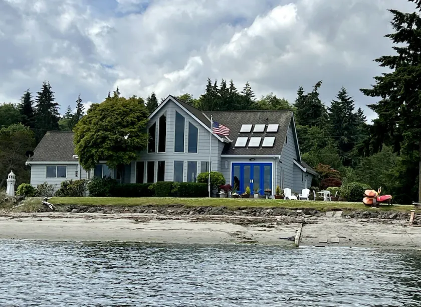 Beachfront Home With Sweeping Views of Water and Mount Baker - Image 1