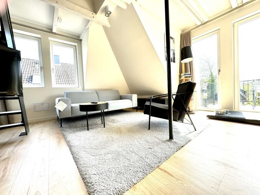 Attic with great balcony for 3 persons. Sauna, pool, garden. - Image 1