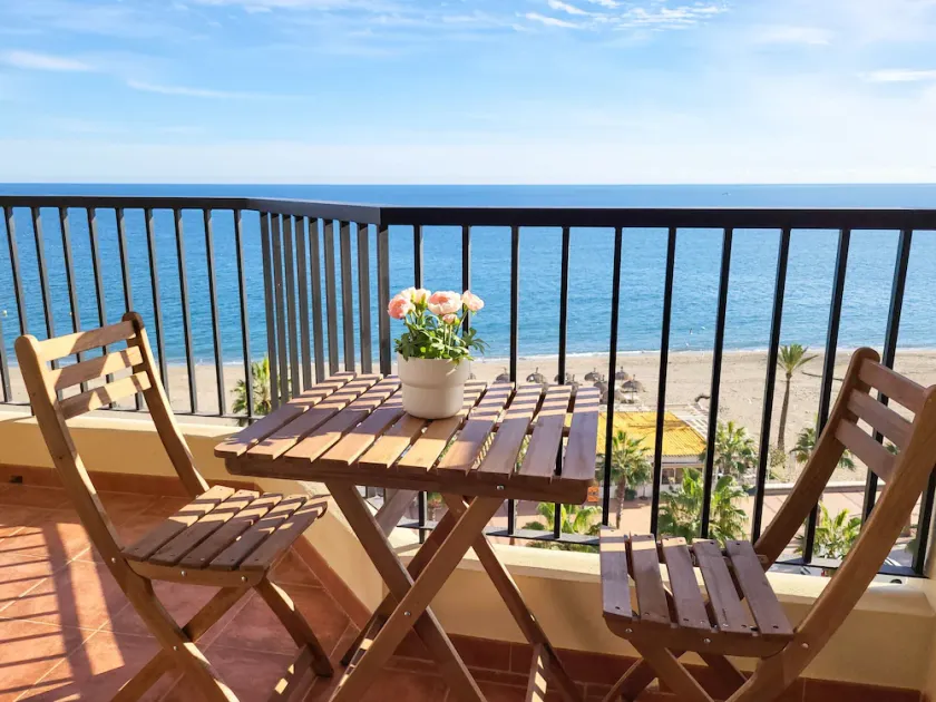 Ref: 236 Beachfront apartment with wonderful seaviews and pool in Carvajal - Image 1