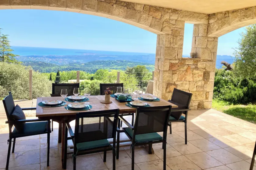 Vence, proche Nice, Vue Mer, Piscine Chauffée, bas de Villa 5*****, Terrass,Clim - Image 1