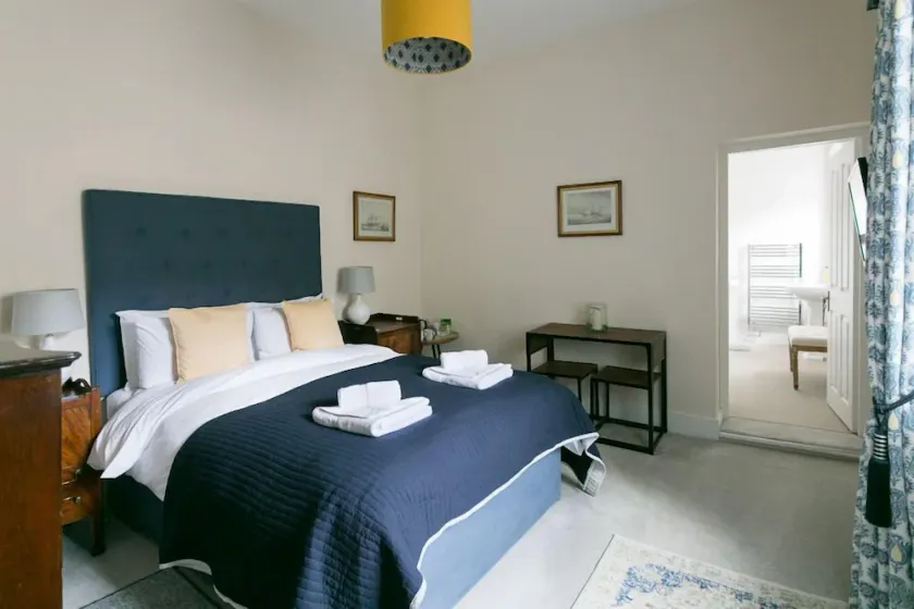 Luxury King bedroom with ensuite bathroom in a wing of a private Country House - Image 1