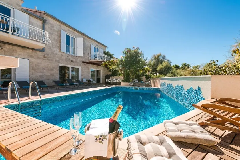 Luxury beachfront Villa Casa Mare with heated pool near Supetar - Brač - Image 1