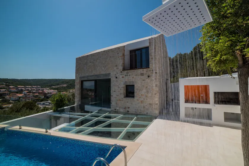 Modern Villa Sutivan - Island of Brač - Croatia - indoor and outdoor pool-sauna - Image 1