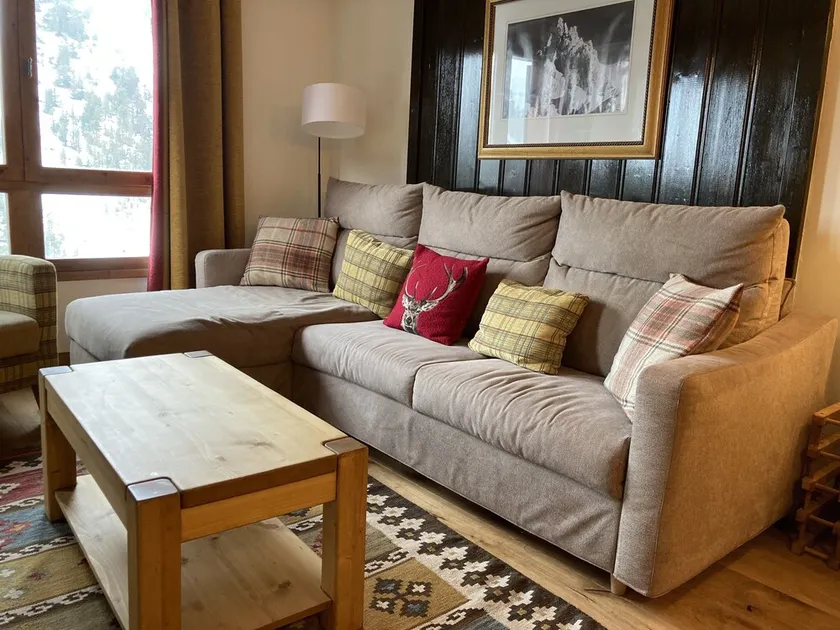 Arc 1950, 57m2, 2 BR, hjørne, udsigt pisterne i gågaden landsby - Image 1
