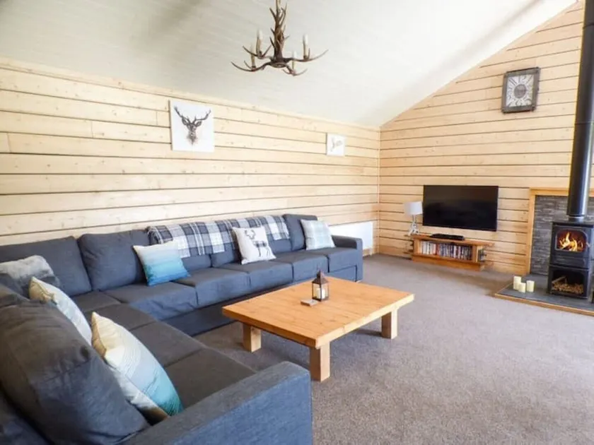 3 bedroom log cabin in Mid Wales with hot tub - Image 1