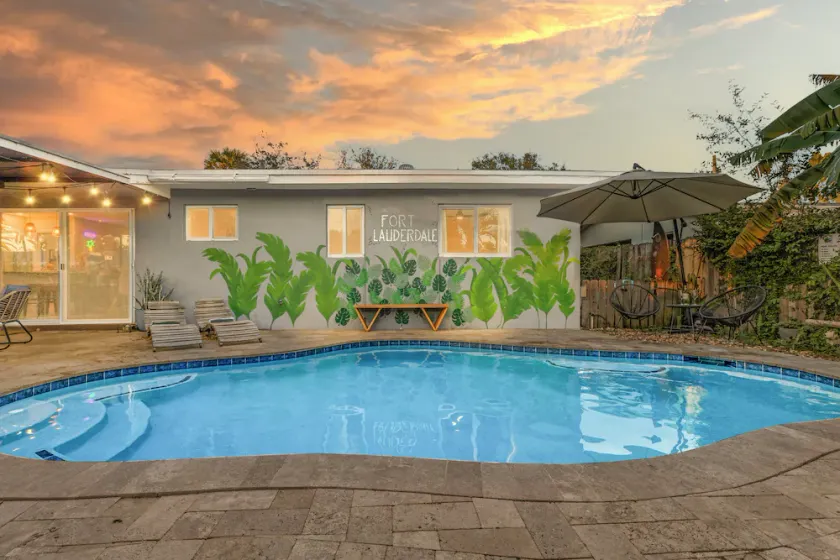 Tropical Getaway + Heated Pool, Arcades–5 MIN to The Fort: Pickleball - Sleeps 8 - Image 1