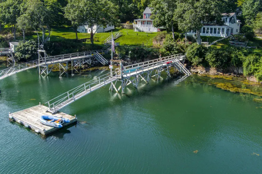 Oceanfront home with private deep water dock on Harmon Harbor, Georgetown, ME - Image 1