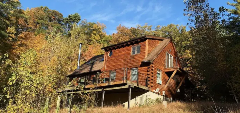 Luxury secluded Catskill log cabin on creek-ski hike great restaurants mins away - Image 1