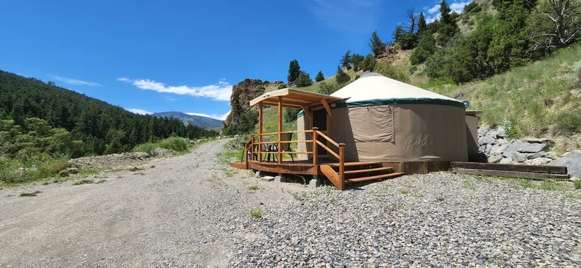 Beautiful, scenic yurt in quiet privacy near Yellowstone National Park. - Image 1