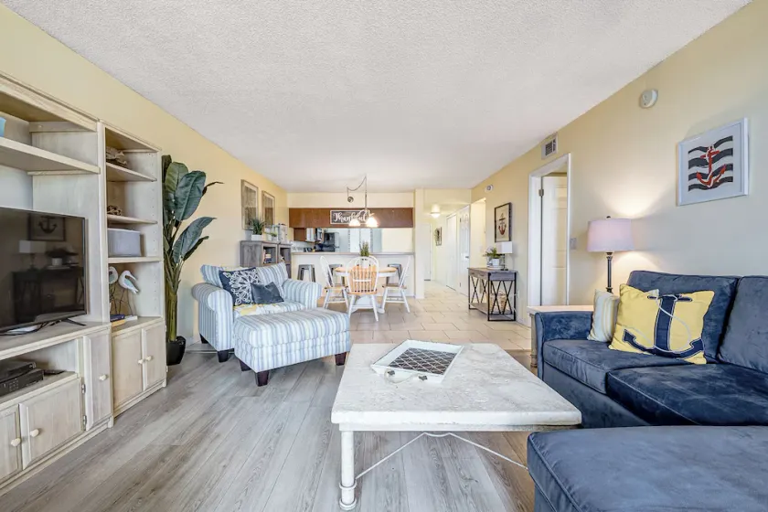 Comfortable, Coastal, Beachy Condo with Balcony, Pool, Tennis Court & Family Fun! - Image 1