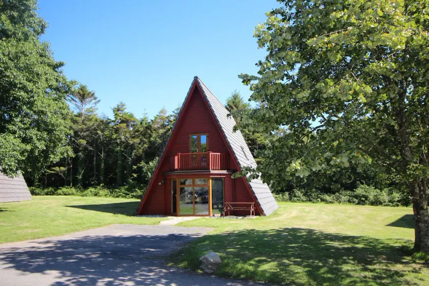 Timber A frame detached lodge with 3 bedrooms in quiet country park - Image 1