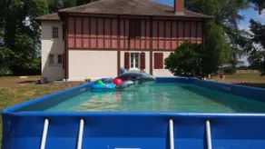 Smuk palæ i Anglo-Landais-stil. Over jorden pool 7x3m - Image 3