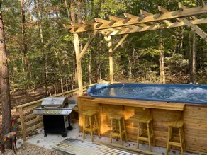 Shaded Log Cabin Swim Spa 2 miles Lake Entrance & winery - Image 4