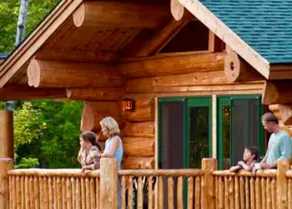 Log lodge in crystal clear lake in the Chippewa. - Image 4