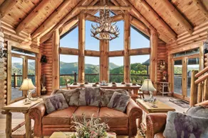 LUX LOG Mansion: 180° Views~Sauna+HotTub~Sleeps 12 - Image 2