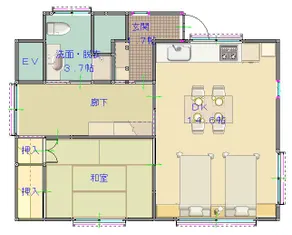 [Asahi House] Free parking for 1 car/1LDK (Japanese and Western-style room) private house (57㎡) near Kawaramachi Station and Kuribayashi Station - Image 5