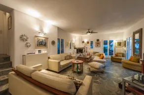 Pure White Villa: 7 Bedrooms, 16 Guests, Sea View, Aspro Chorio Village - Image 5