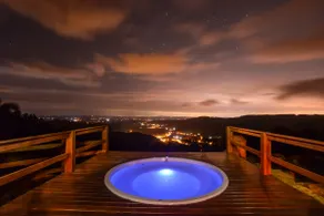 Vale do Sol Retreat • Hydro, fireplace and sunset - Image 2