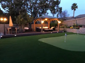 Modern Kitchen Zen Backyard Putting Green with AC - Image 2
