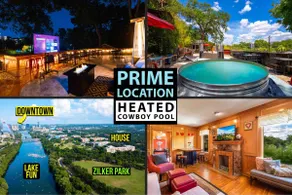 Private Sports Bar aka Patio w 65” TV, Cowboy Pool - Image 2